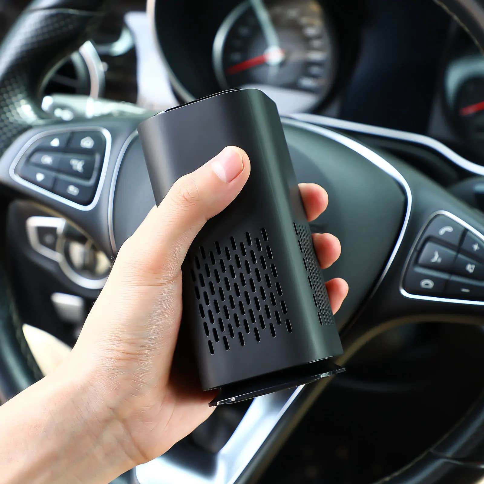 Mini purificatore d'aria per casa e auto, nero, USB, ionizzatore negativo, deodorante per ufficio, camera da letto, bagno, studio, eliminazione rapida del 99,3% dei contaminanti