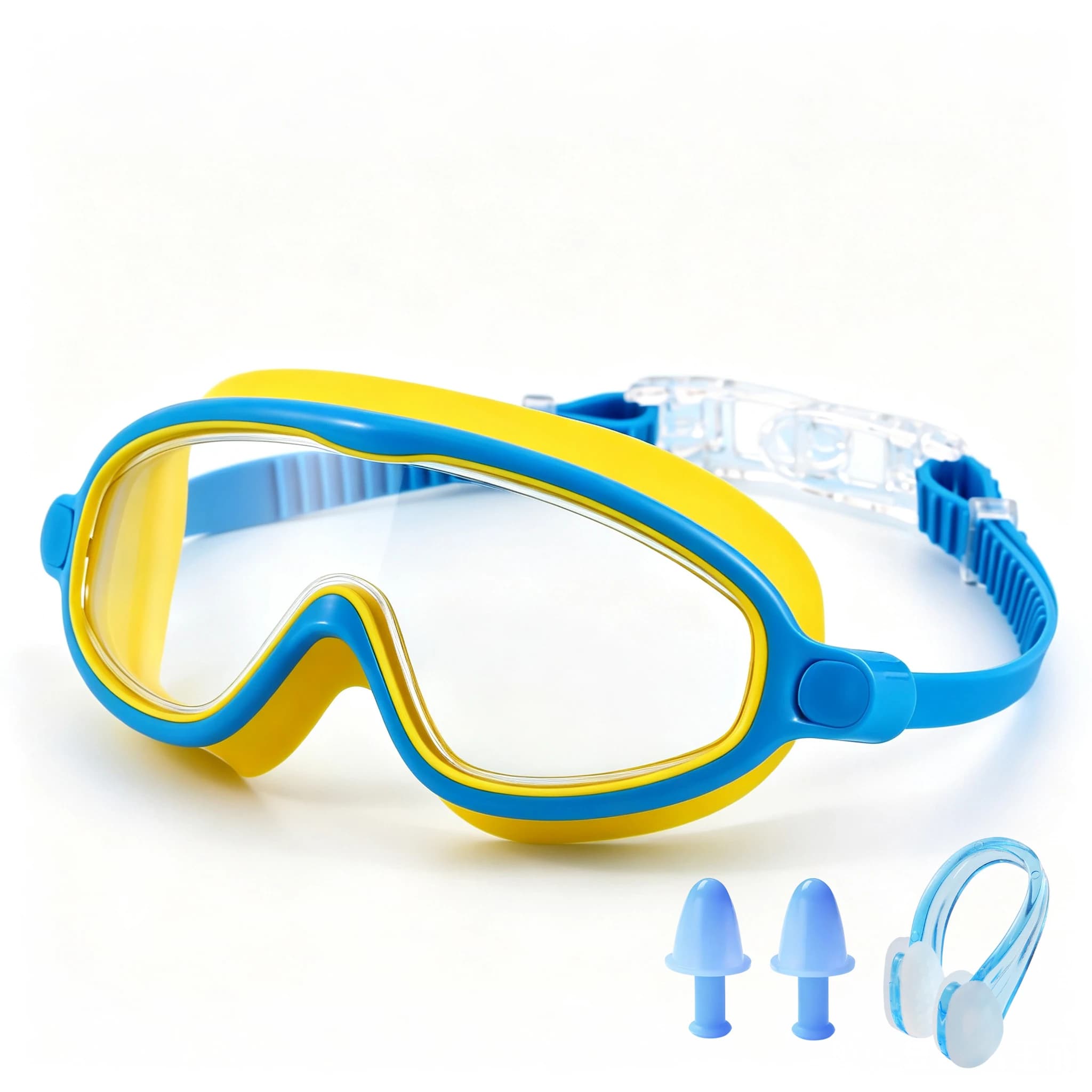 Swim Goggles, Waterproof Anti-Fog Anti-UV Wide View Swimming Goggles for Kids 3-14