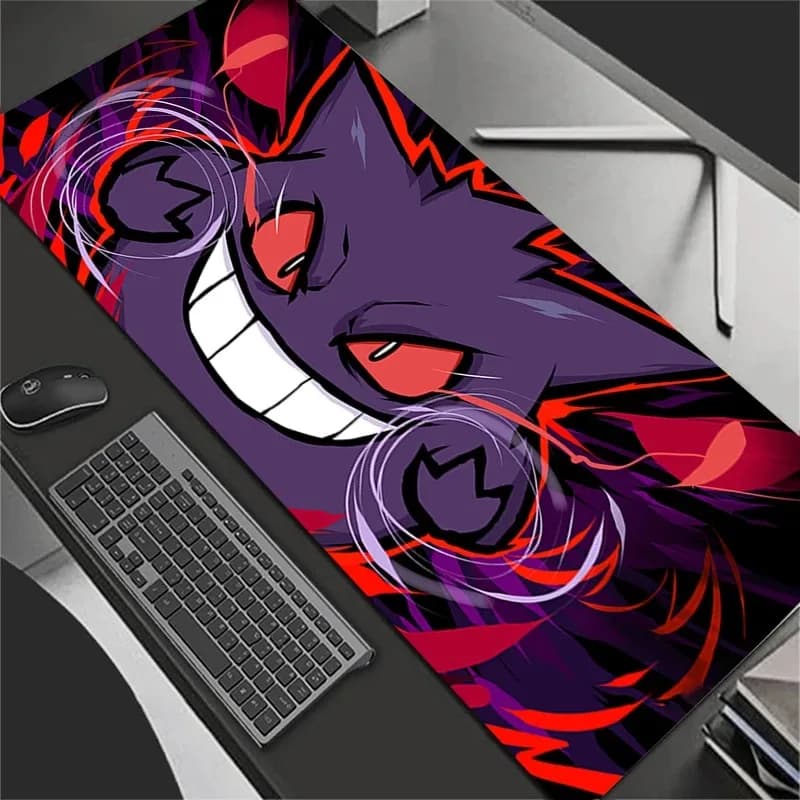 Tappetino per Mouse Grande da Gaming, Tappetino per Tastiera e Mouse per PC, Tappetino da Scrivania per Computer, Tappetino da Gioco, Tappetini per Mouse, per Giocatori di E-sport, P-Pokemons G-Gengar 900x400
