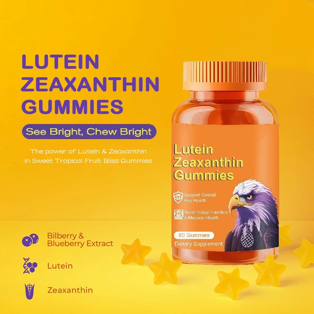 Gommose Caramels to Vitamins for Lutein Eyes and Zeaxanthin for daily health of eyes - 20 mg of lutein, sugar-free gums, blue light support for adults