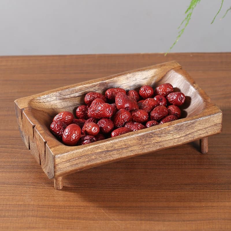 Vassoio per frutta secca Tavolino da salotto per la casa Vassoio in legno creativo vintage Vassoio per frutta per riporre snack e noci