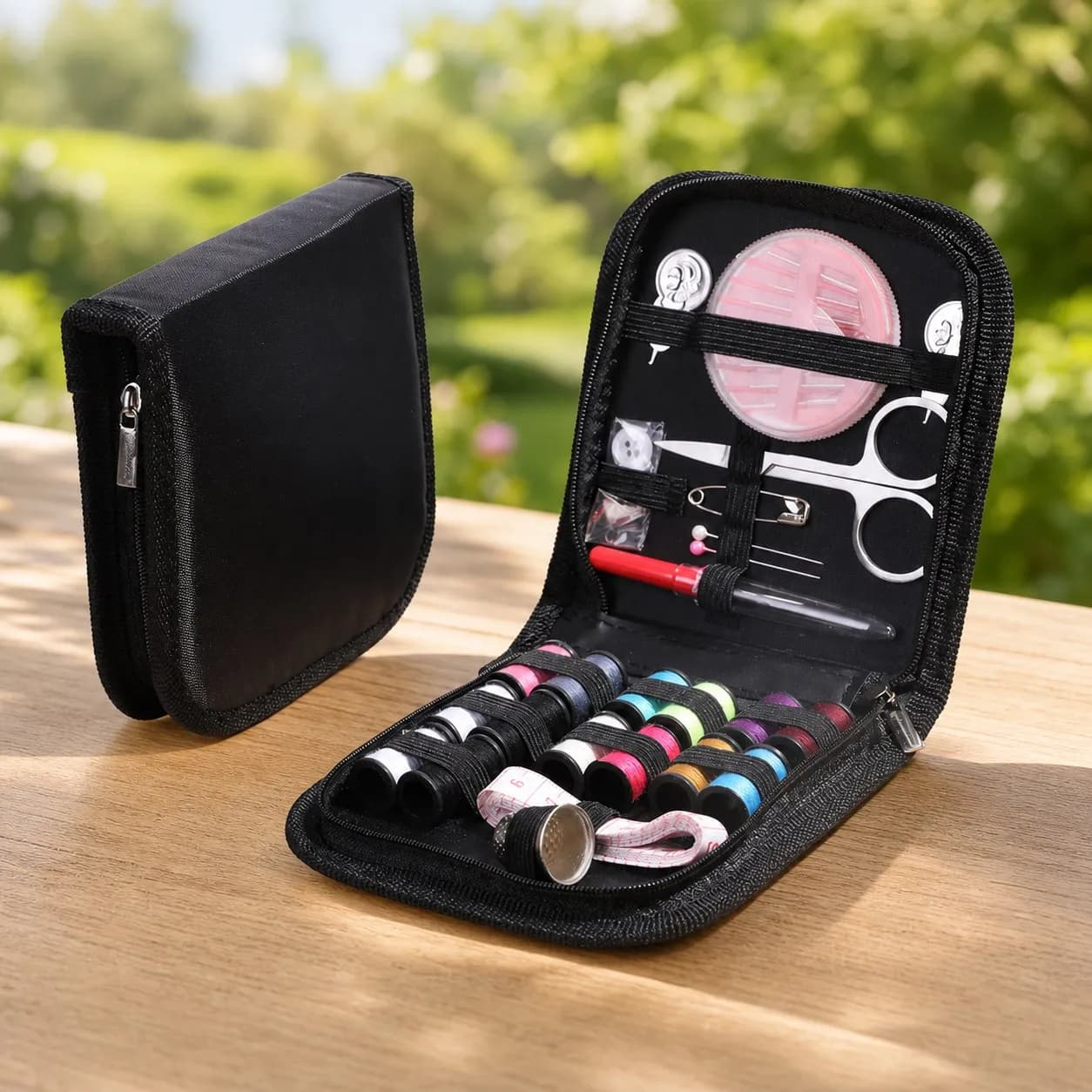 Portable Mini Sewing Kit 10pcs Travel Hand Sewing Tool Set Box for Home