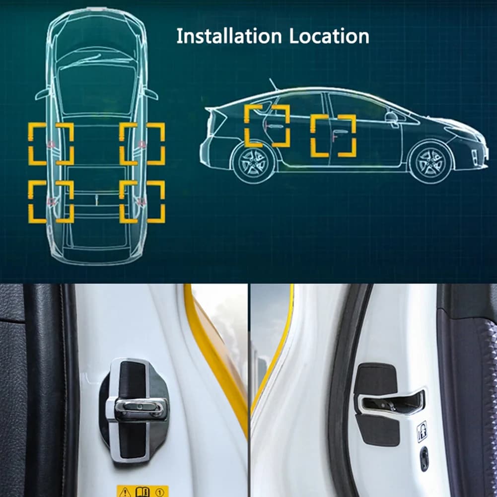 Better-4 Set TRD Stabilizzatore Porta Serratura Della Porta Protezione Chiusure Tappo Coperture Per Honda Accord Civic CRV HRV Odyssey