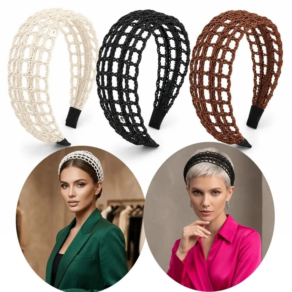 New Hollow Out Wide Headband Rope Weaving Minimalist Bohemian Hairband Turban Style Hair Band Hair Accessories