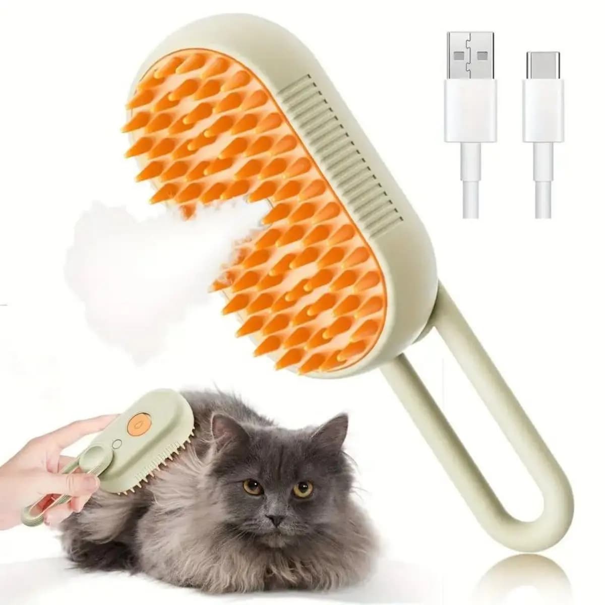 Spazzola per peli di cane 3 in 1 spazzola per capelli di gatto spazzola elettrica per la pulizia dell'animale domestico spazzola Spray a vapore massaggio pettine per la depilazione spazzola Anti-volo