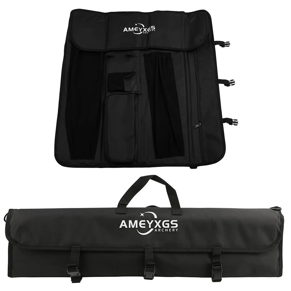 Borsa per Arco Pieghevole in Tela con Tracolla, Portatile per Arco Ricurvo Smontabile, per Tiro con l'Arco e Caccia