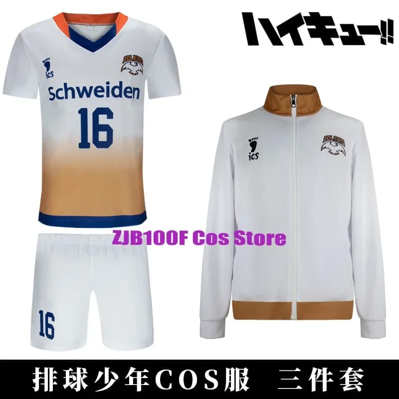 Anime Cosplay Team AD volley Club Costume Kageyama Tobio Jersey Ushijima Wakatoshi abbigliamento sportivo uniforme cappotto Korai Hoshiumi