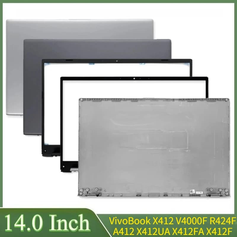 14 "Plastica Per VivoBook X412 V4000F R424F A412 X412UA X412FA X412F Schermo LCD Del Computer Portatile Della Copertura Posteriore Lunetta Frontale Cerniere