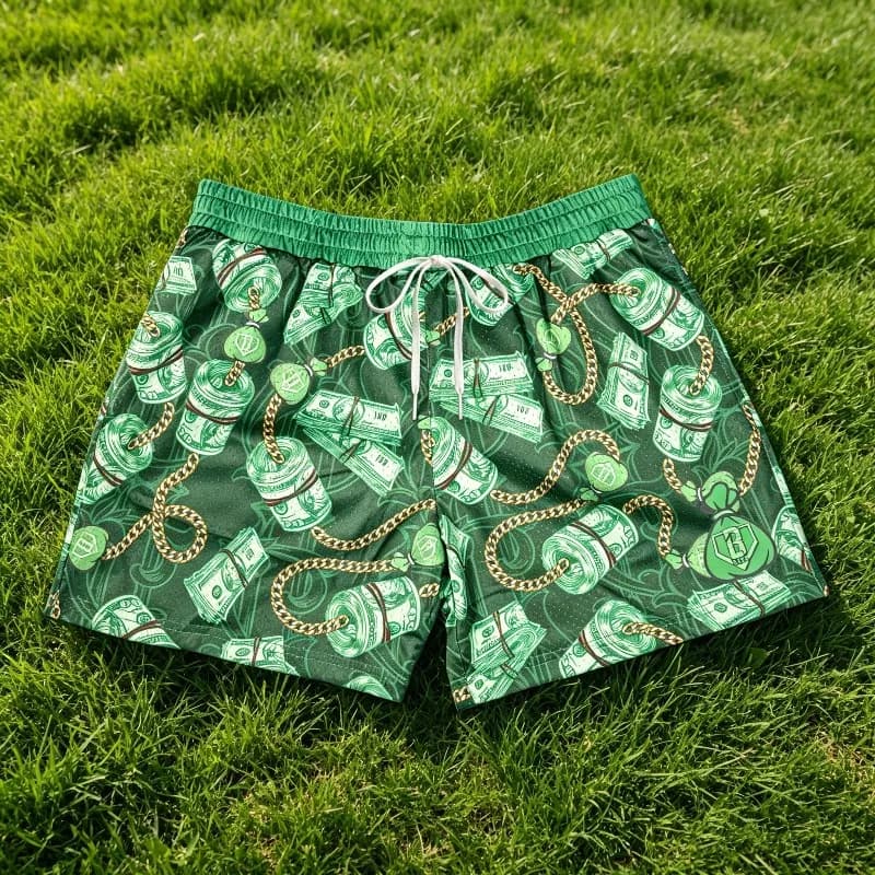 Nuovi Pantaloncini Casual Stampati con Motivo Banconote 2026 da Uomo e Donna, Pantaloncini Giovanili per la Stagione, Pantaloncini Sportivi Baseball Lifestyle 101