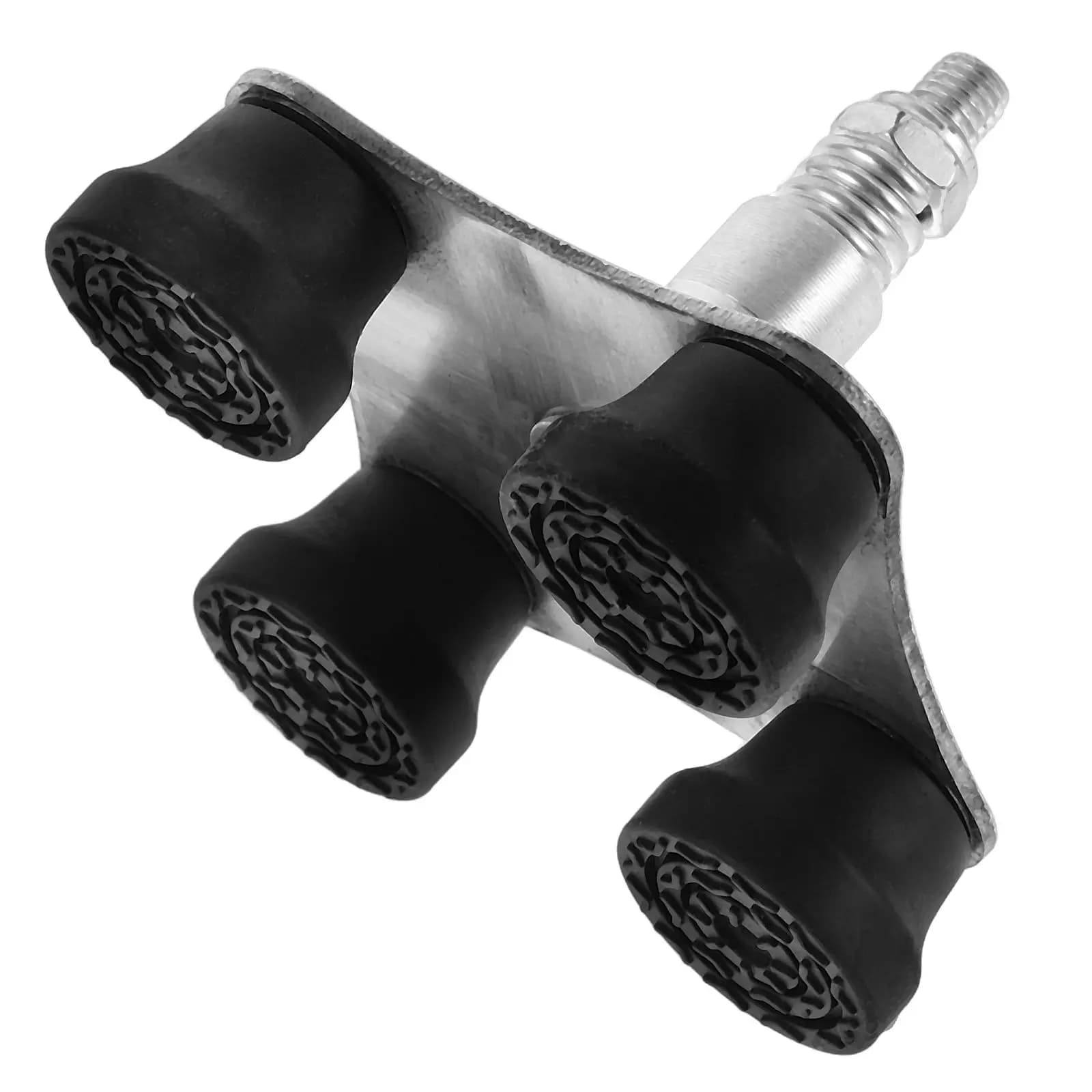 4-Pack Non-Slip Quad Cane Tips Replacement for Elderly Walking Sticks Stability Grip Anti-Wear Trekking Pole Tip Protector Cane