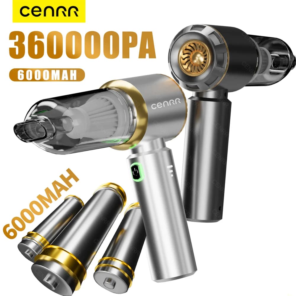 Mini aspirapolvere per auto CENRR 360000 Macchina per la pulizia dell'aspirapolvere portatile portatile senza fili potente per auto senza fili PA