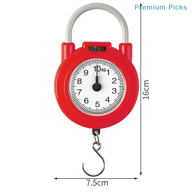 portable10kg Portable Hanging Mechanical Scale Fish Luggages Kitchen Scale Hanging High Precision Digital Hand Held Spring Scale
