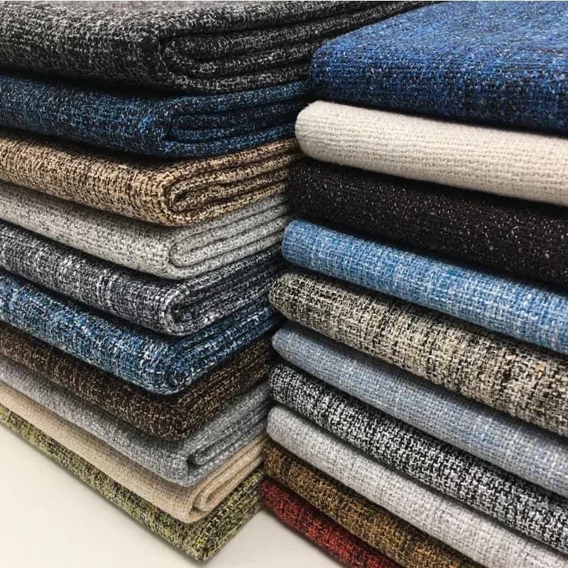 Linen fabric thickened to the meter for tablecloth upholstery cover DIY sofa sewn plain old coarse decorative blue black