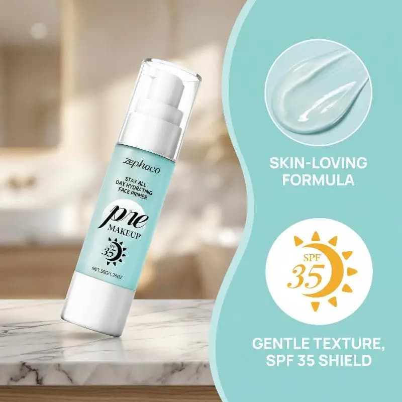 Hydrating Primer for Viso with SPF35, Natural Cream Refreshing and Lighting for Illuminating the Face
