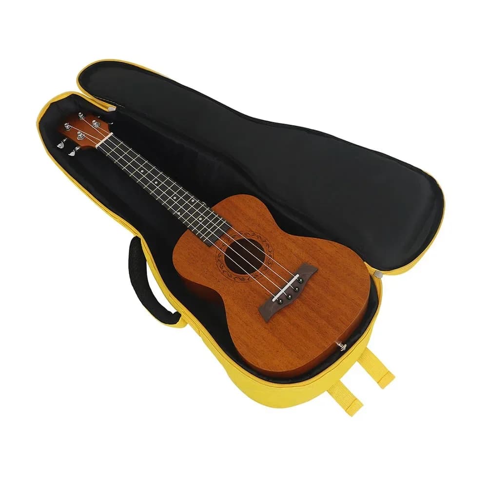Oxford Cloth 23In Ukulele Bag 64*24*6.5cm Backpack Bag Case Clear Oxford Cloth Pockets Portable Soft Practical