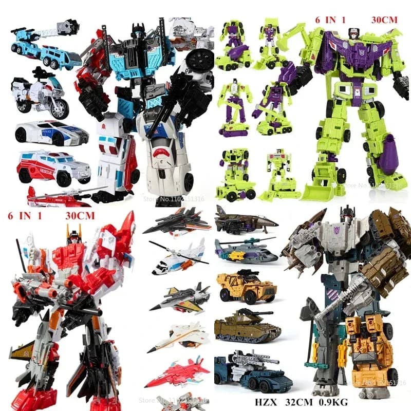 Trasformazione Robot Giocattoli HZX Defensor Bruticus Superion Devastator IDW 5 IN 1 6 IN 1 UNO SENZA SCATOLA Imposta Action Figure KO 6in1