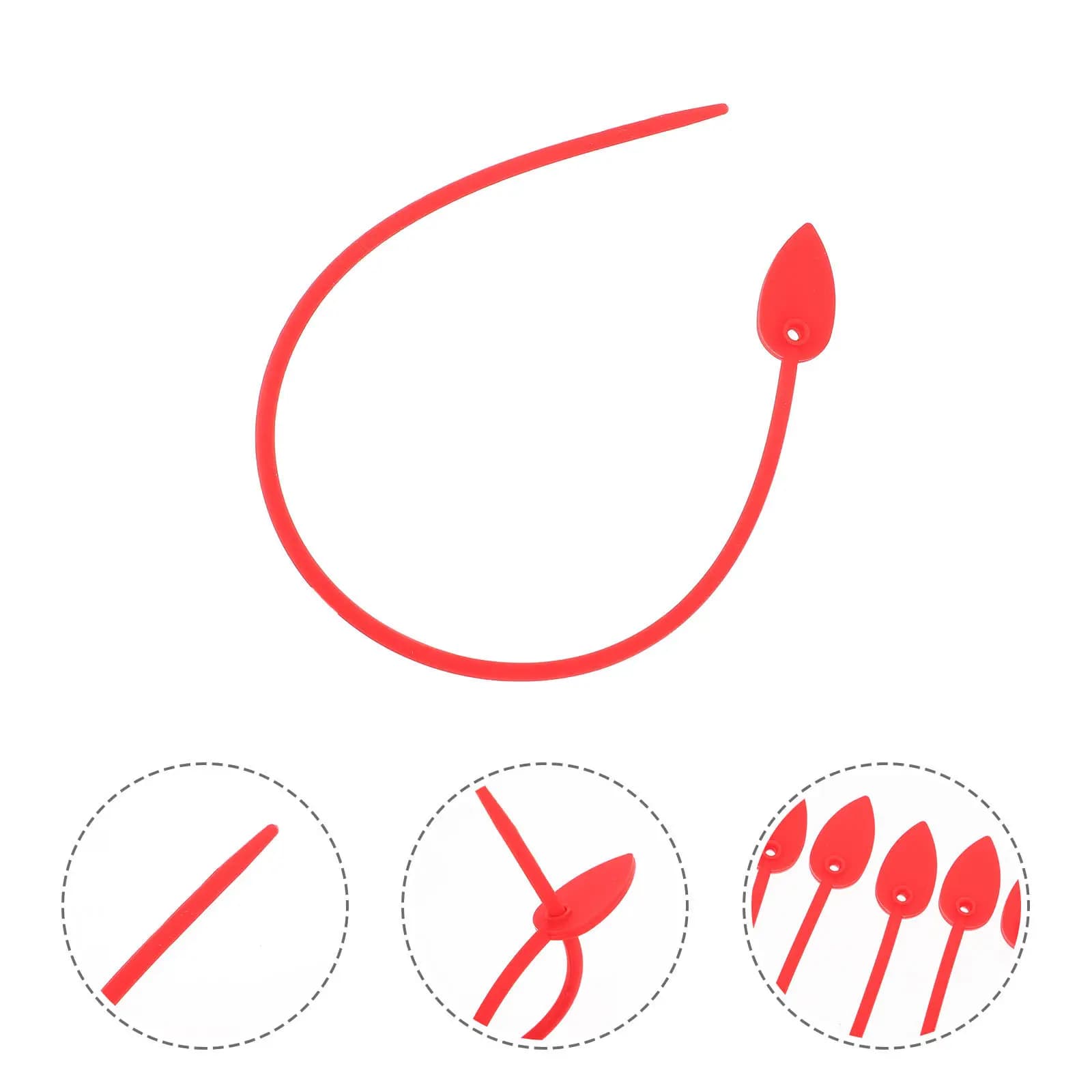10Pcs Silicone Cable Zip Ties Self-Locking Cord Bands Flexible Fastening Organizer for Cable Management Office Home