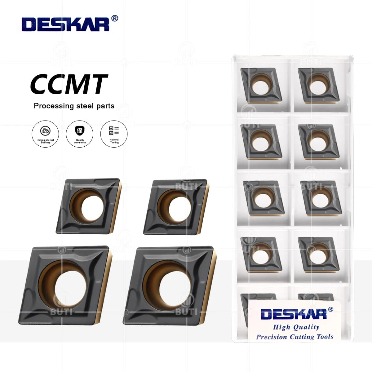DESKAR CCMT060204 CCMT060208 CCMT09T304 CCMT09T308 LF9218 Tornitura inserts 100% Original CCMT Series for Steel Parts Processing