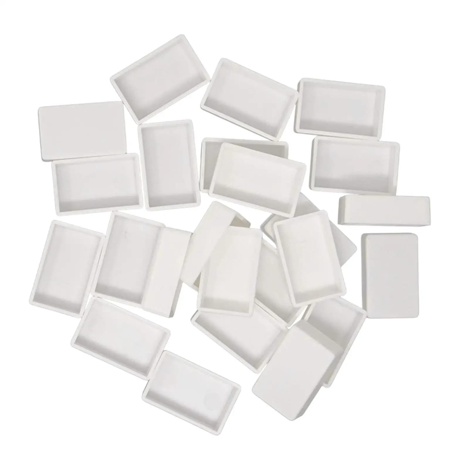 30 Pieces Empty Watercolor Paint Pans Containers Water Color Pallet Pans Boxes for Paint Case Painting DIY Oils Palette Kids