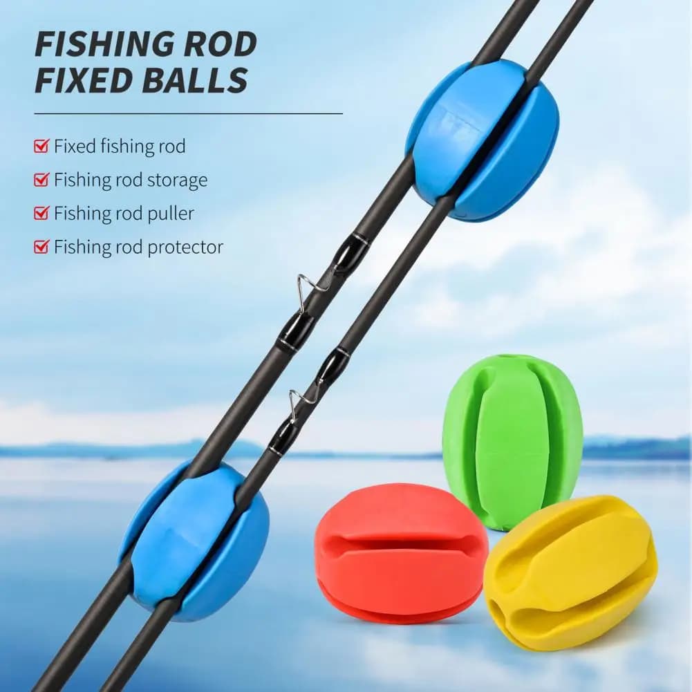 6 pezzi canna da pesca palla fissa 4/5/8/9/10MM 5 fori antigraffio riutilizzabile canna da pesca protezione clip accessori per la pesca