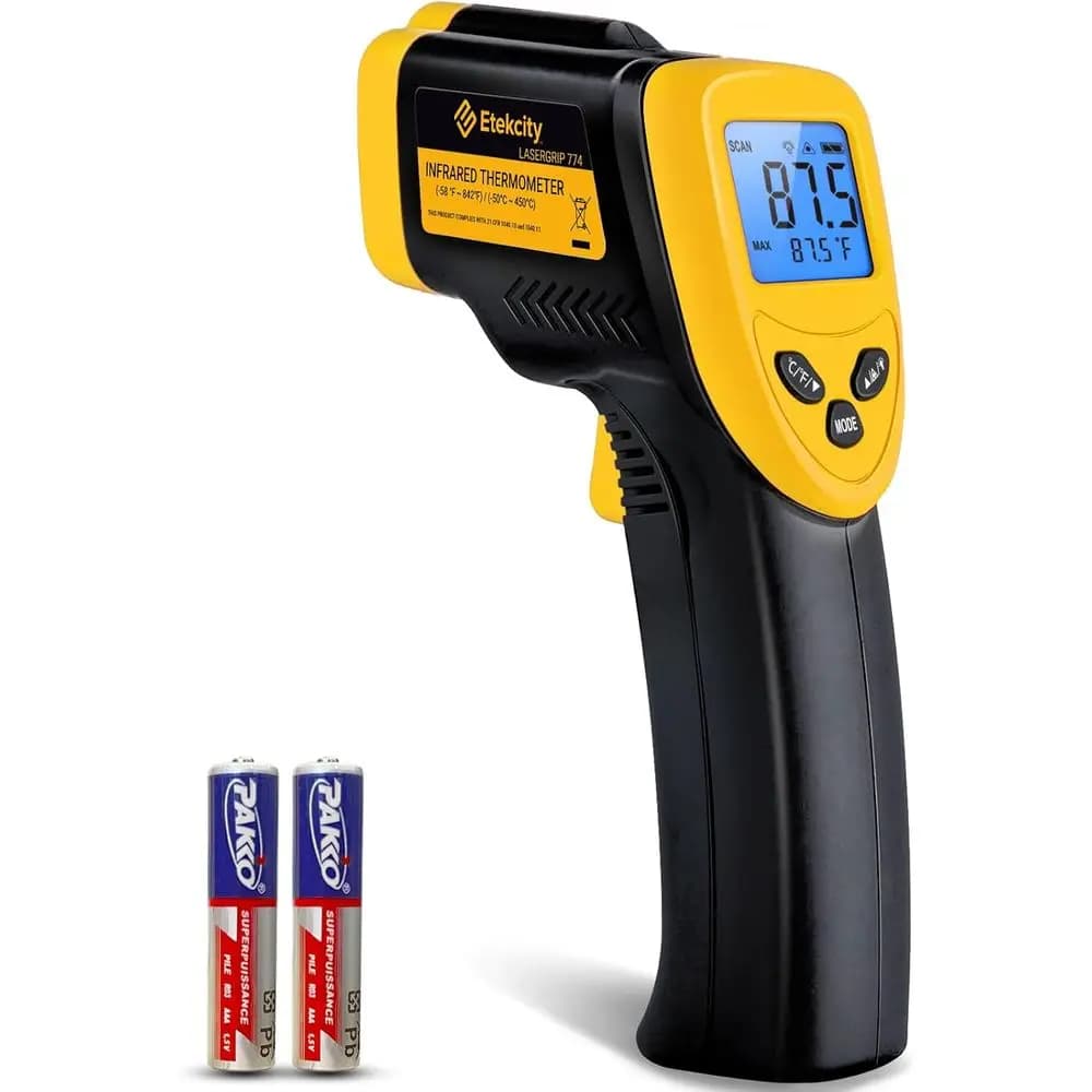 Termometro a Infrarossi Laser 774, Termometro per Carne, Alimenti, Dolci, Forno o Accessori per Griglia, Pistola Termica o Accessori per Cucina