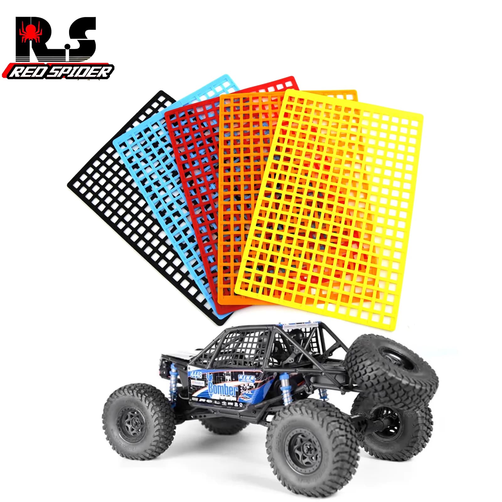 Maglia di gomma della maglia della finestra universale simulata adatta per il veicolo fuoristrada telecomandato 1:10 RC TRX-4 SCX10 Slash UDR