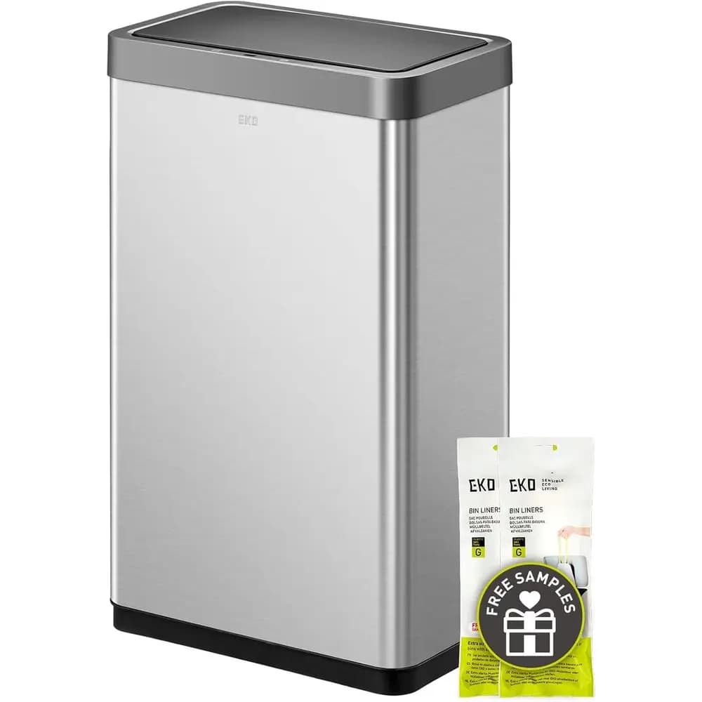 Mirage X 80 Litri / 21,1 Galloni Cestino per Rifiuti con Sensore di Movimento, Grande Cestino Automatico da Cucina Touchless, in Acciaio Inossidabile