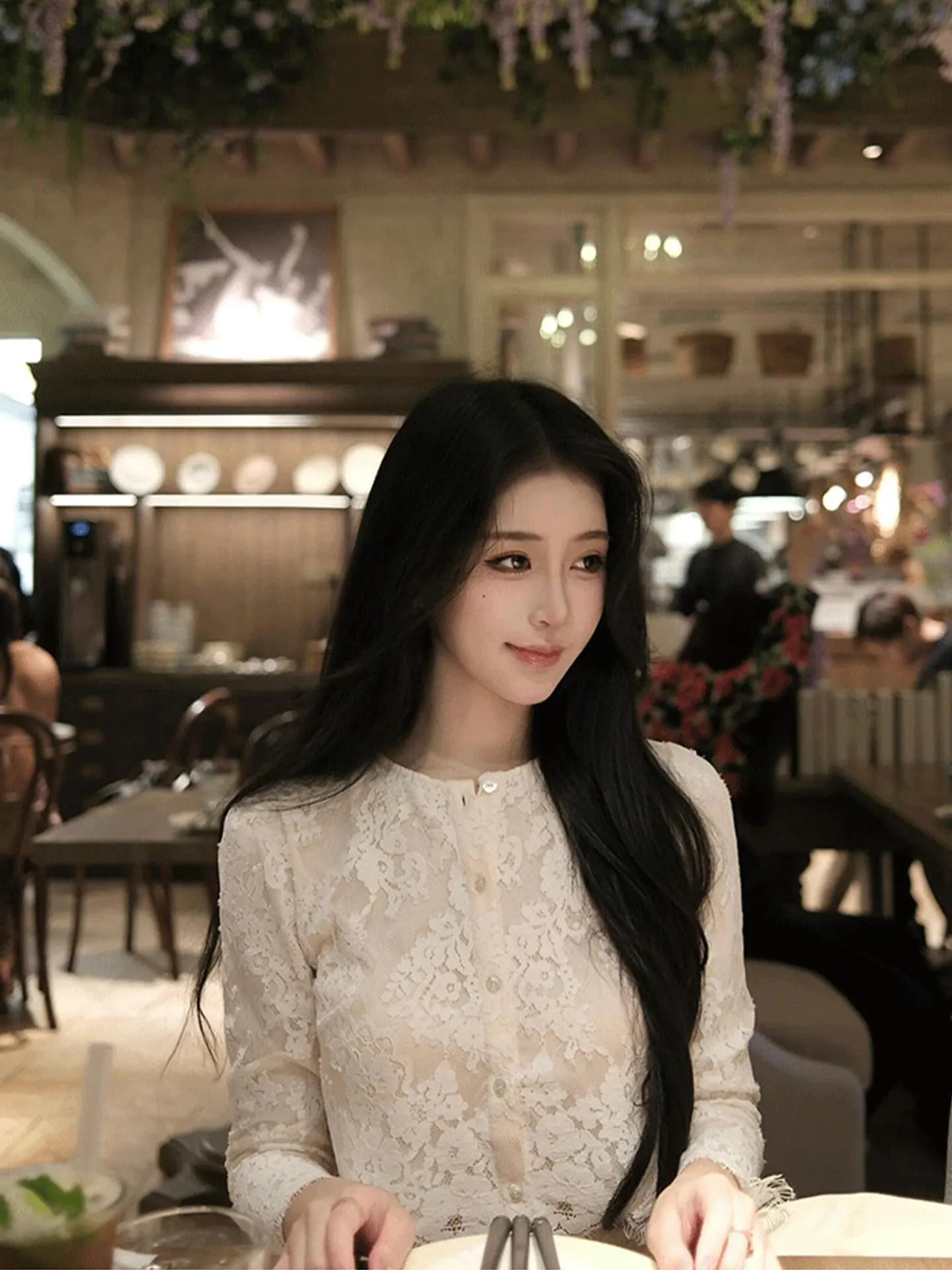 Style Lace Short Cardigan Top And High Waist Skirt Two Piece Set for Women Fashionable Commute Wear