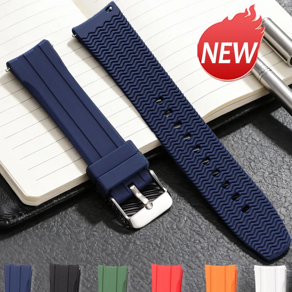 Cinturino in silicone per cinturino da polso Seiko Bracciale subacqueo per Citizen per Casio EFR-303 ECB900 Bracciale sportivo da uomo Cinturino da 20/22 mm