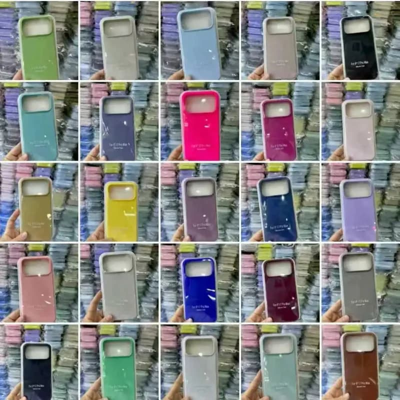 Custodia Protettiva in Silicone Liquido Originale Trendy INS Candy Pure Color Skin Feel per iPhone 17 ProMax 17E Air 16E 15 14 Plus 13