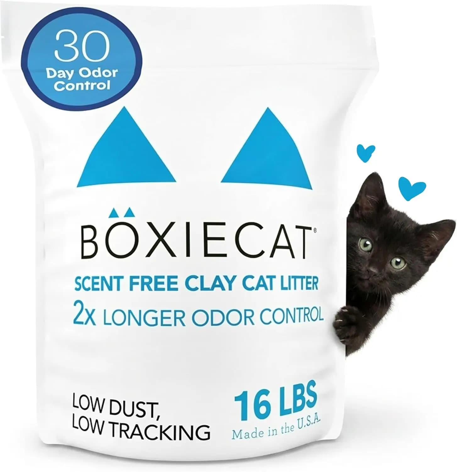 Lettiera per Gatti Agglomerante in Argilla Inodore 7,2 kg, 99,9% Senza Polvere, Grumi Duri e Piatti per Facile Pulizia, Controllo Odori a Lunga Durata
