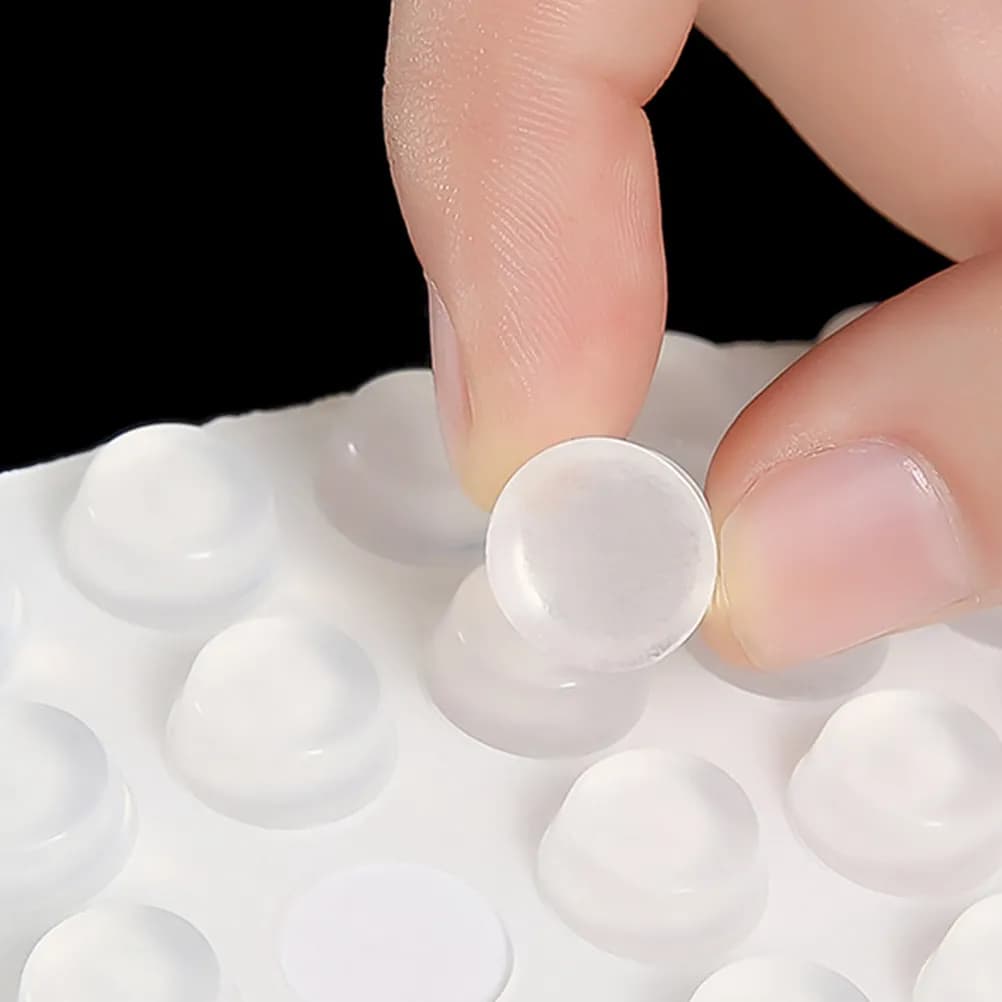 50Pcs Sound Dampening Self Adhesive Silicone Door Pads for Cabinets Drawers Doors Picture Frames Glass Table Tops Protection