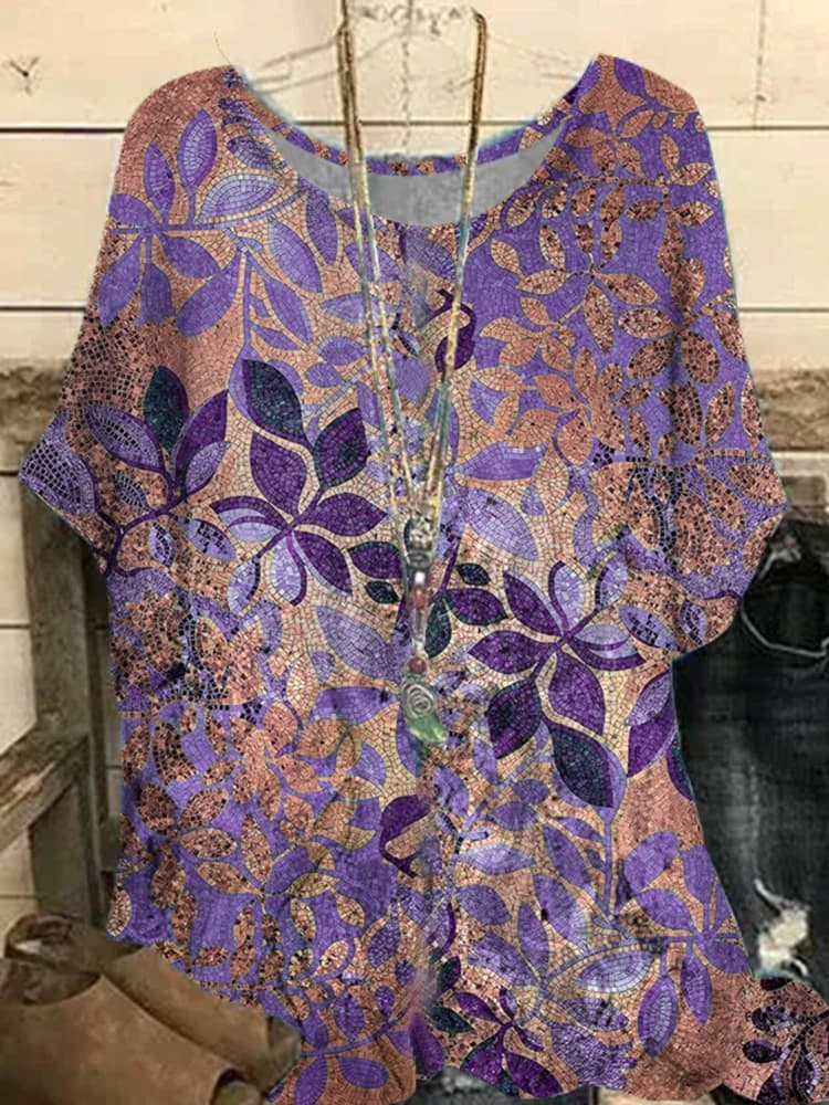 Plus Size 5XL Women's T-shirt Or Summer Sleeve Short Top Print Floral Clothing Women Oversize Fashion Streetwear
