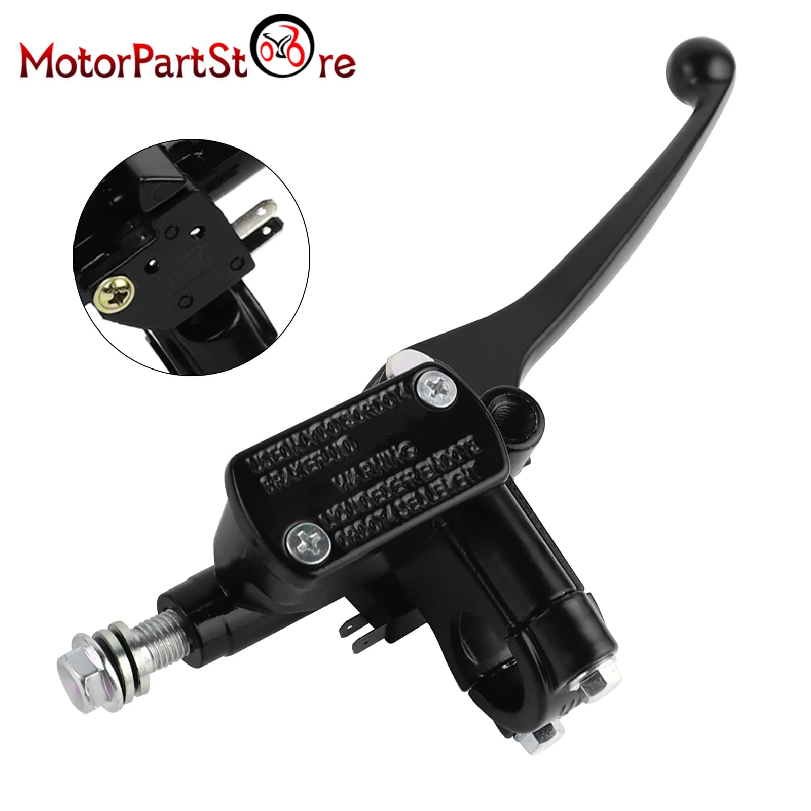 Pompa Freno Moto Destra, Leva Cilindro Freno Idraulico per Scooter GY6 50cc 70cc 90cc 110cc 125cc, Ciclomotore, ATV, Dirt Bike