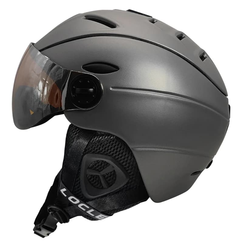 LOCLE Certificazione CE Occhiali Casco da sci Casco da sci in stampo con occhiali Casco da snowboard/skateboard 5 colori M/L/XL