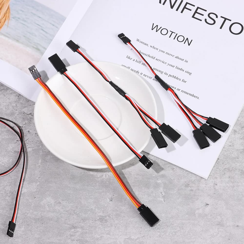 1Pc 100/150/200/300/500mm RC Power Supply Cable Y Extension Cable JR Wire Cable For Rc Helicopter Rc Drone Accessories