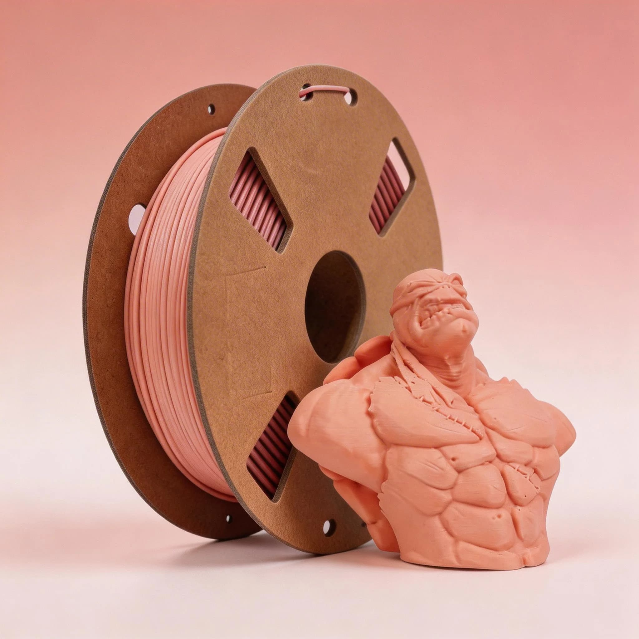 Filamento PLA Plus Opaco 1.75mm, Colore Rosso Cera, Basso Deformarsi, Minimi Sfumature tra gli Strati, Precisione Dimensionale +/- 0.02mm, 1kg (2.2lb)