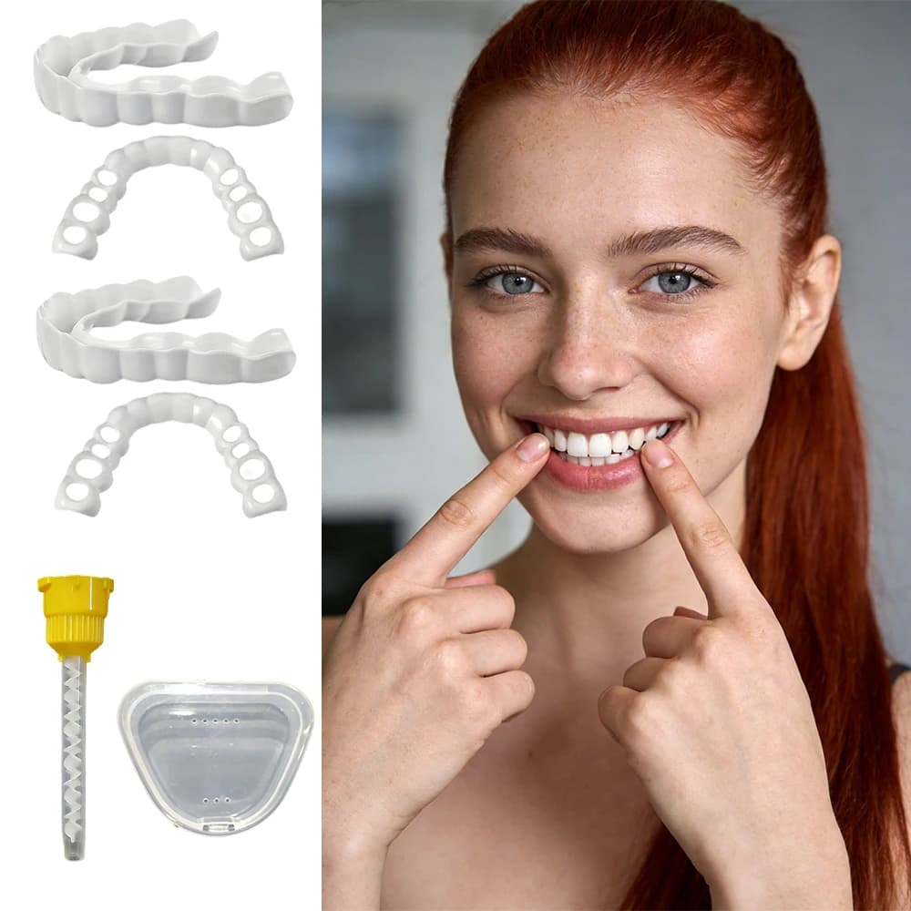 New Daily Makeup Must Have Teeth Veneers Reusable Instant Smile Whitening Perfect Match with Lipstick H2931