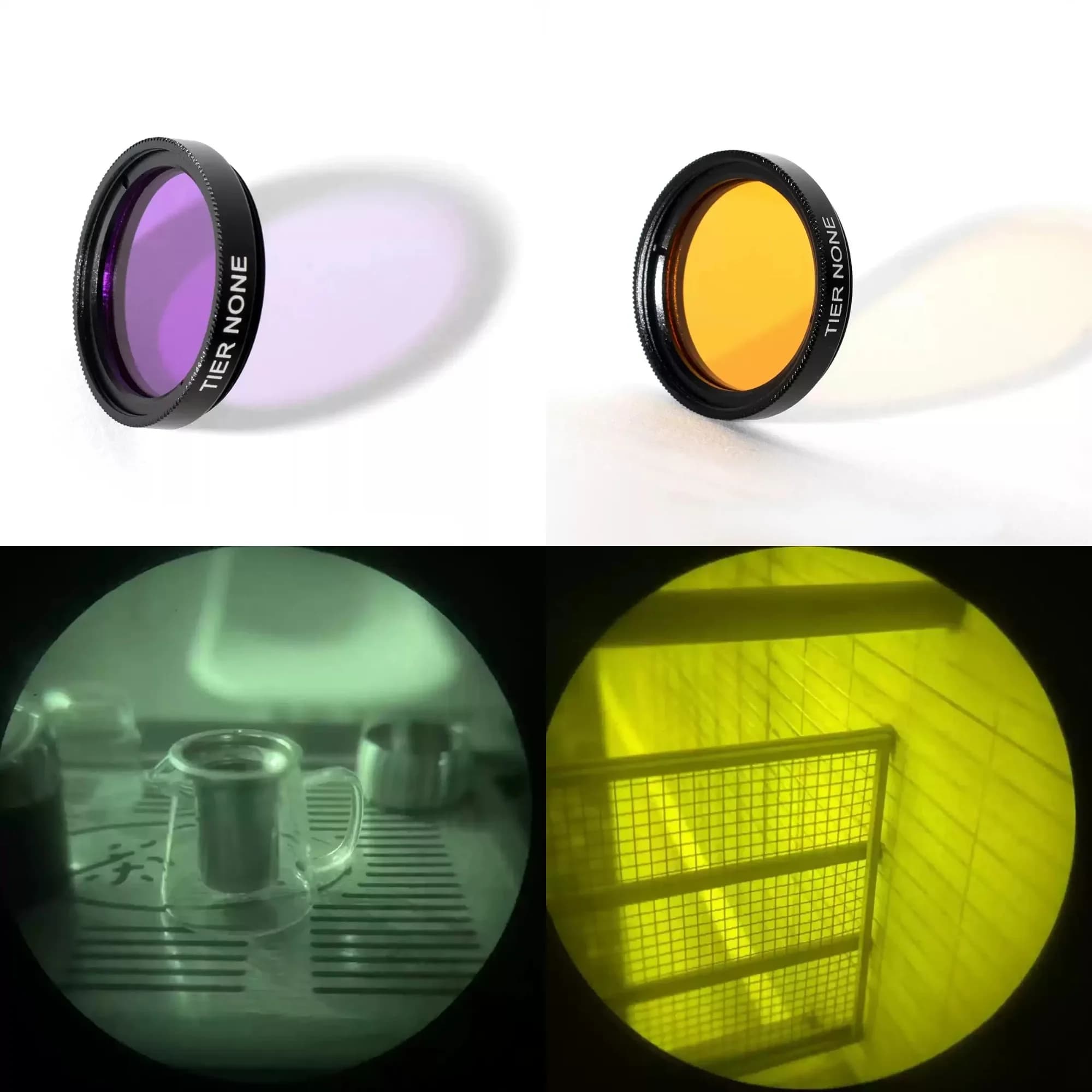 1PC PVS14 1431 ANVIS Filtro oculare per visione notturna Lente colorata viola arancione adatta per obiettivo da 30 mm