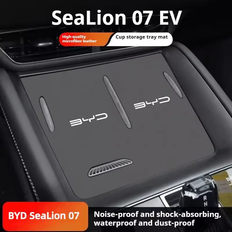 Car Cup Mat Center Console Storage Box Pad Door Groove Liner Non-Slip Custom Interior Accessories For BYD SeaLion 07 EV