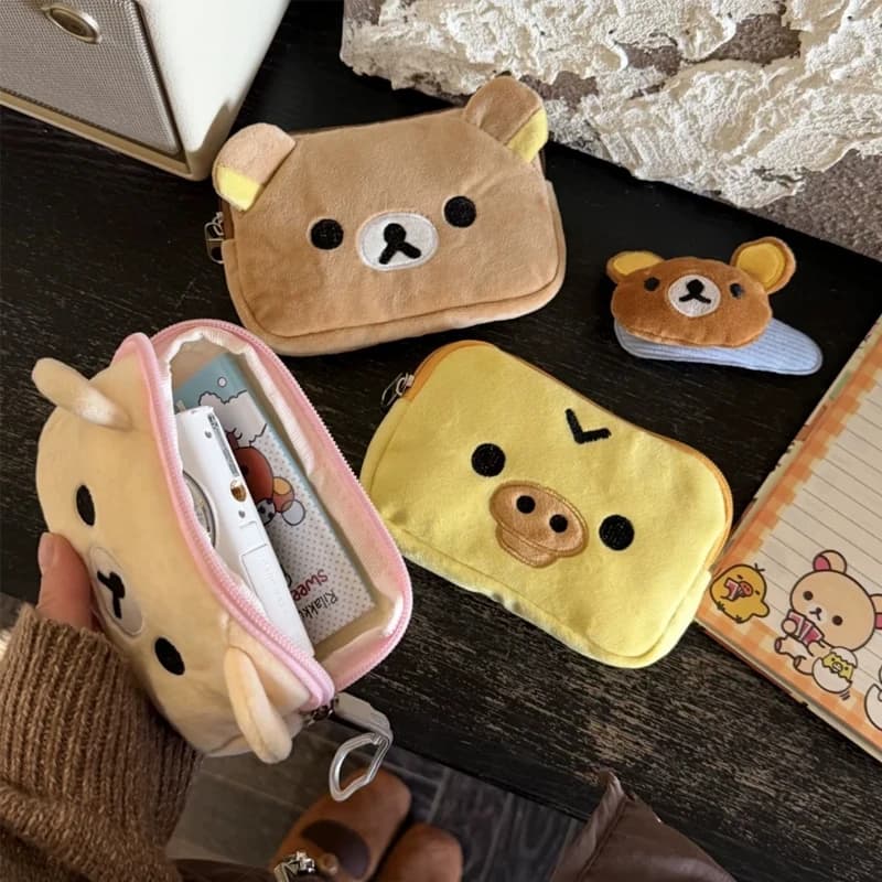 Portamonete Kawaii Rilakkuma, Portafoglio Creativo, Borsa Porta Carte Korilakkuma, Piccola Borsa Portaoggetti per Coppie, Regali di Compleanno