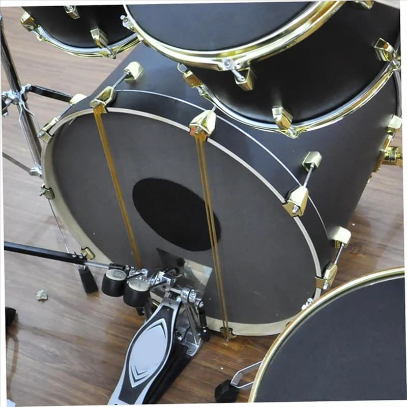 A74G-1Set Set di cuscinetti muti per batteria Set di 14 pezzi Cuscinetti muti per batteria Riduzione del volume Rullante Pad per batteria Controllo del tono Accessori per batteria