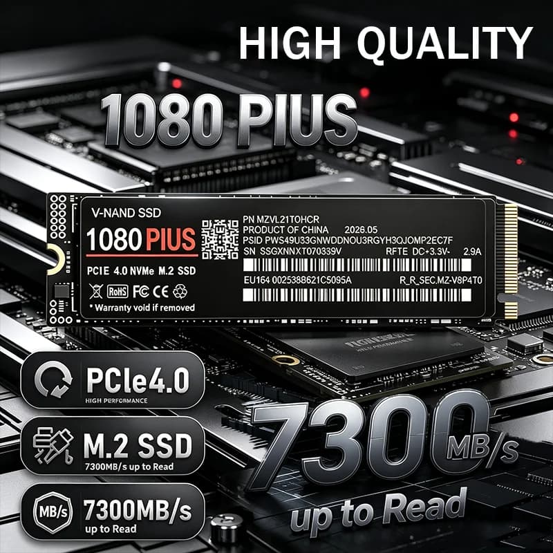 1080 Plus M.2 NVMe PCIe 4.0 internal SSD 500GB to 4TB up to 7300MBs solid state drive for laptop and desktop PC 2026 NEW