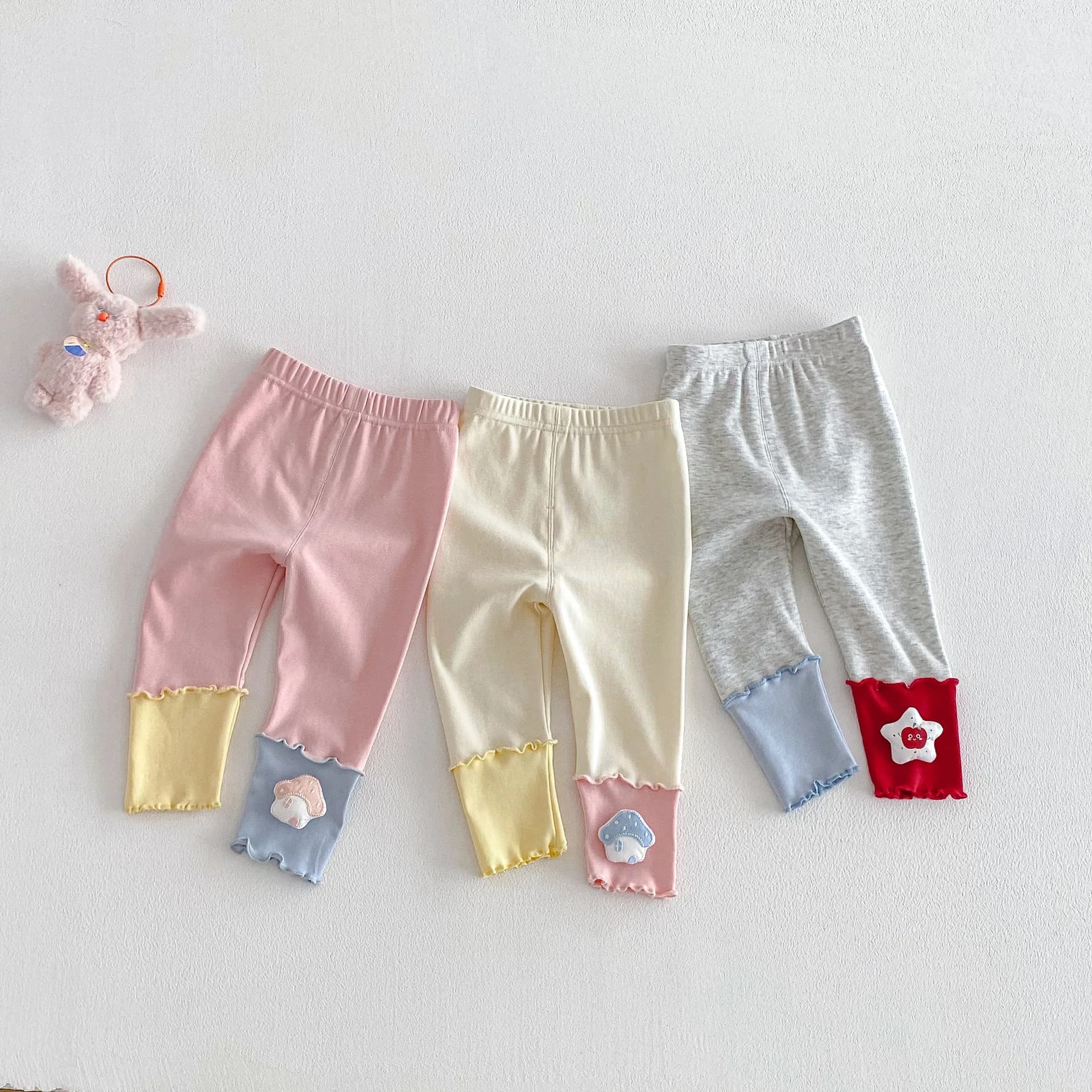 Leggings Versione Coreana per Ragazze 2026 Nuovi Pantaloni Casual Primaverili Trendy per Bambine, Pantaloni Primaverili Patchwork per Bambini