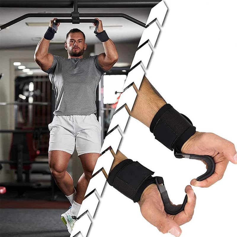 1PC Fitness Sollevamento Pesi Palmo Protezioni Barra Singola Pull-Up Booster Ganci Ganci da Polso Unisex