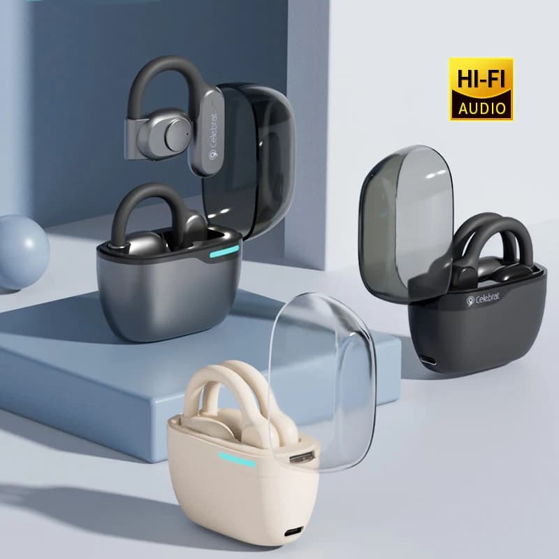 12 hours playback ENC noise cancelling headset bone conduction TWS Wireless Bluetooth 5.3 headset waterproof sports headphones
