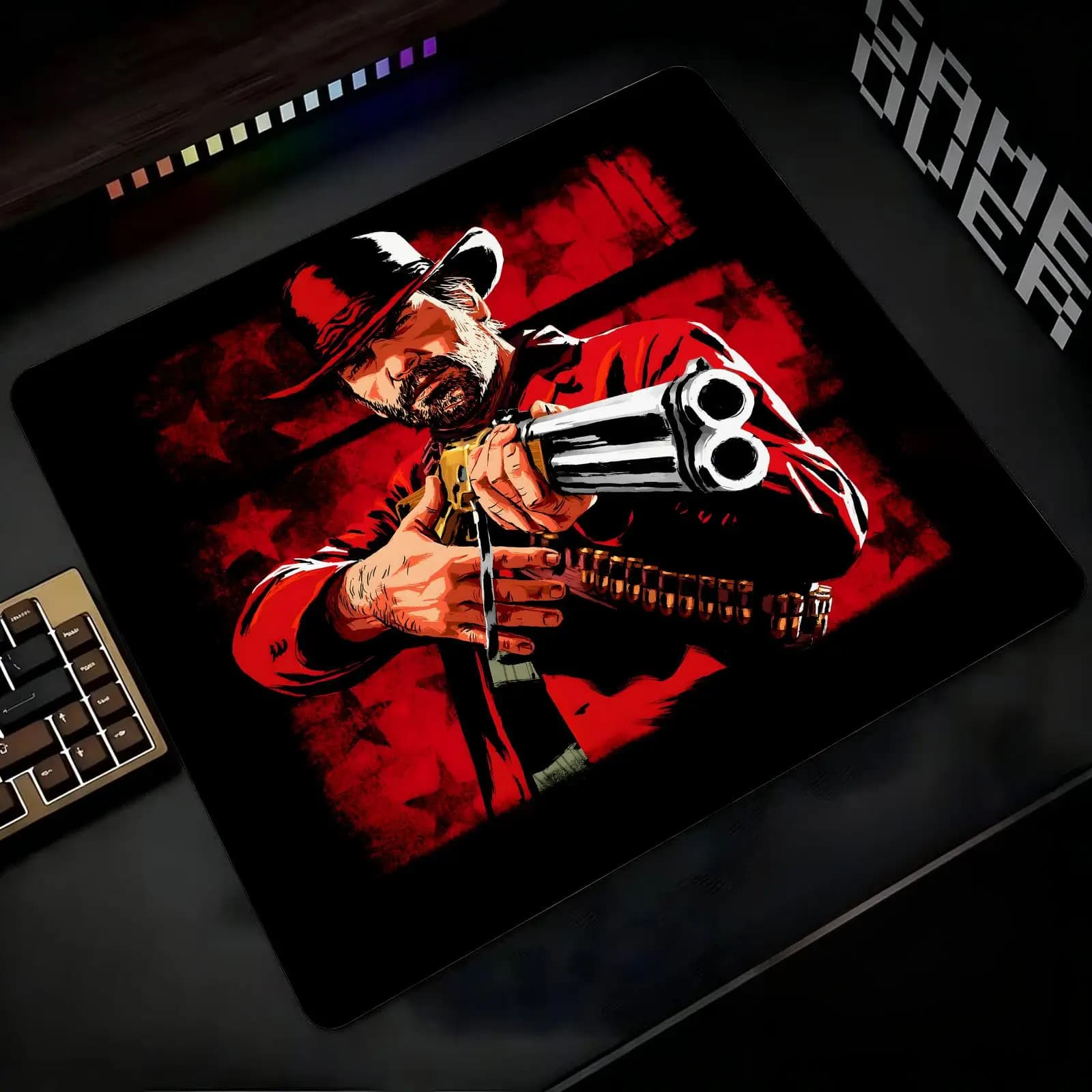 Mouse Pad Regular gaming mouse pad Office mouse pad Laptop desk mat Stitched edge S/M/L size mouse pad Red Dead Redemption
