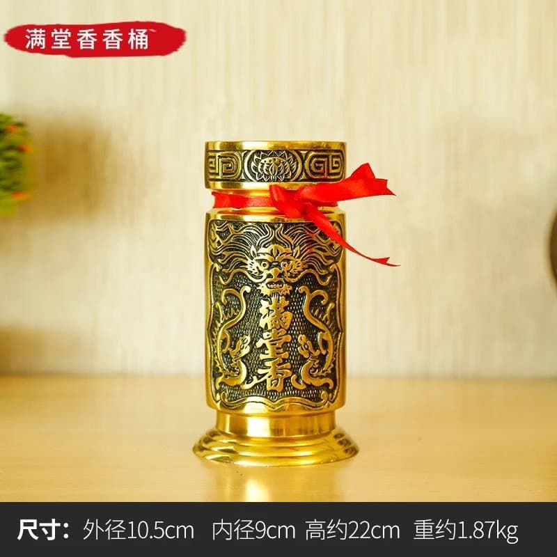 Copper Barrel, Household Container, , Incense Stick Holder, Supplies And Utensils