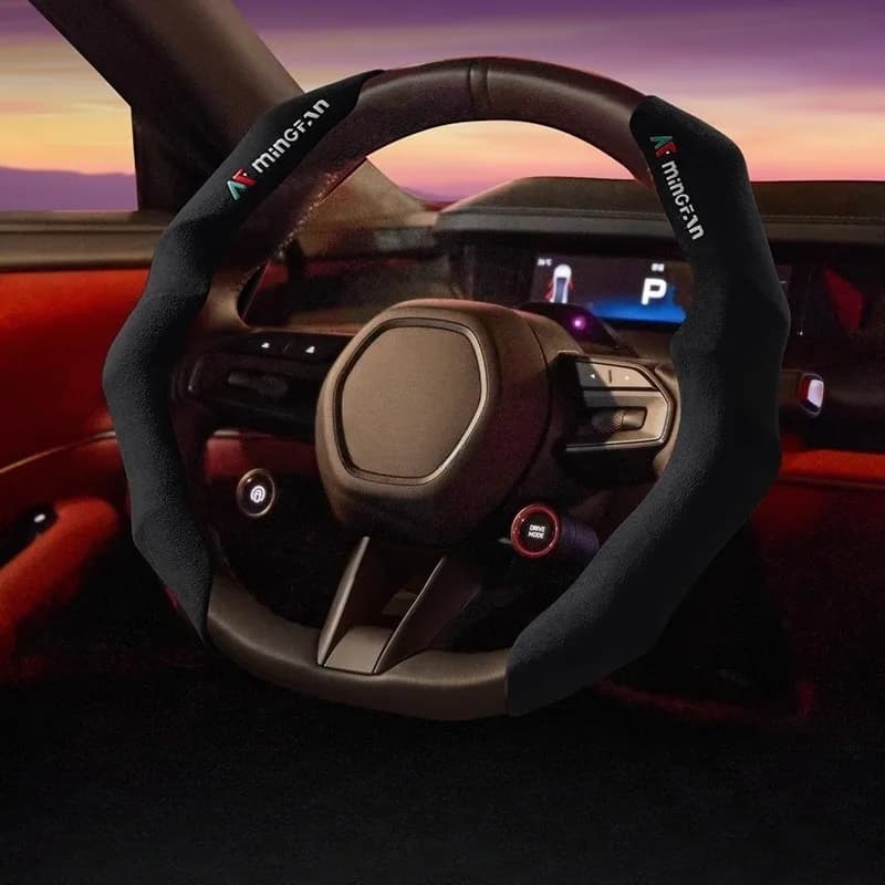 Protezione universale per copriruota al 99% per auto - Nuova coprivolante in pelle scamosciata tipo carta