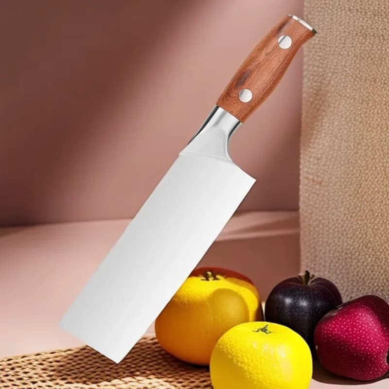 Coltelli da cucina giapponesi Coltello da cucina in acciaio inossidabile da 7 pollici Coltello per affettare Nakiri 7Cr17mov Mannaia in acciaio inossidabile Strumenti di cottura